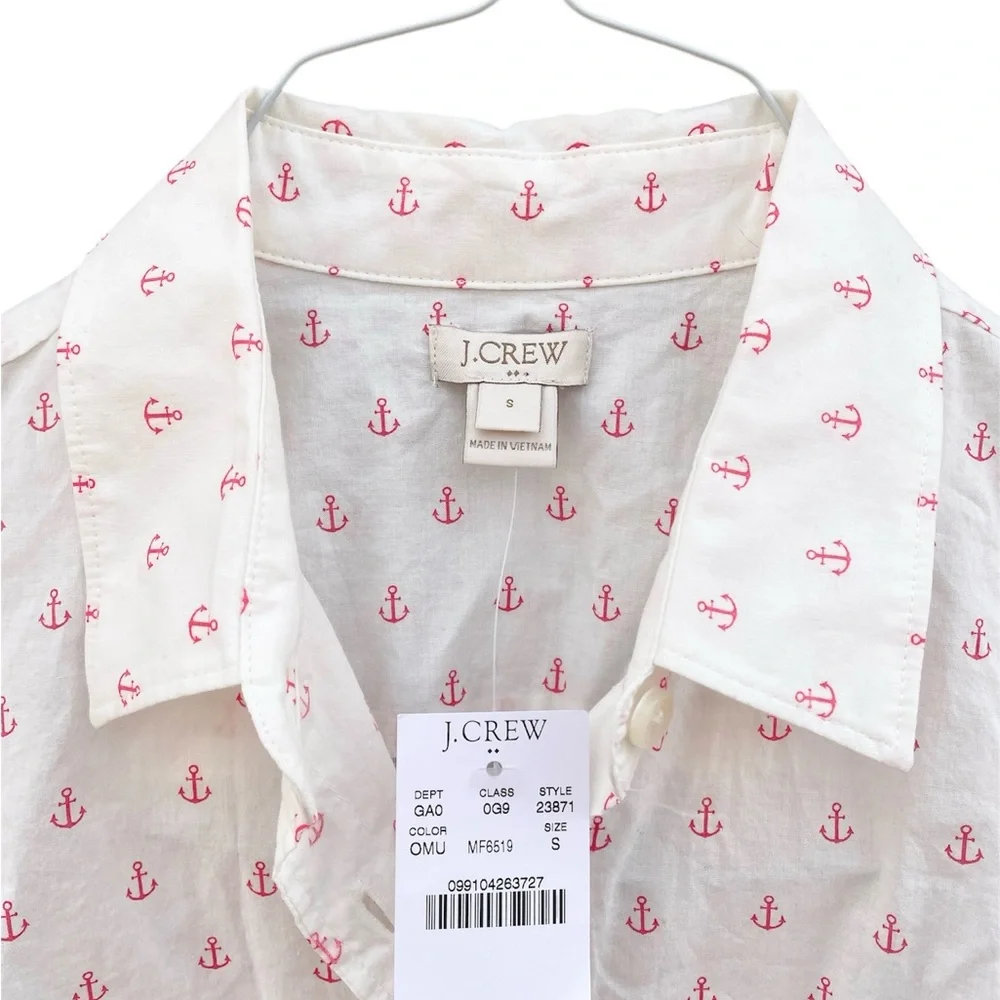 NWT J. CREW Anchor Button Blouse